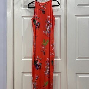 Ted Baker Coral Floral Racerback  Dress